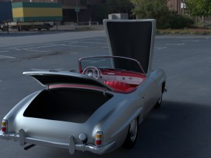 fully modeled w interior mercedes 190sl 3D-Modell