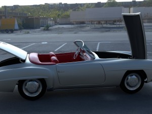 fully modeled w interior mercedes 190sl 3D-Modell
