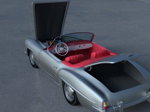 fully modeled w interior mercedes 190sl 3D-Modell