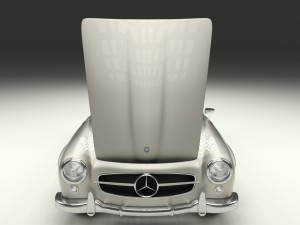 fully modeled w interior mercedes 190sl 3D-Modell