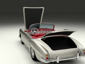 fully modeled w interior mercedes 190sl 3D-Modell