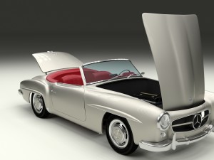 fully modeled w interior mercedes 190sl 3D-Modell