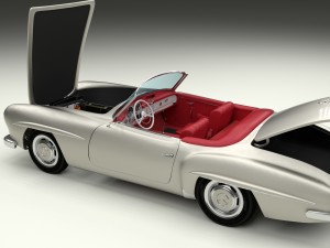 fully modeled w interior mercedes 190sl 3D-Modell
