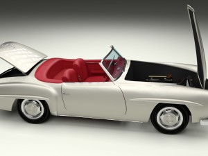 fully modeled w interior mercedes 190sl 3D-Modell