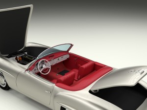 fully modeled w interior mercedes 190sl 3D-Modell