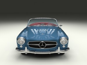 full w interior mercedes 190sl 3D Model