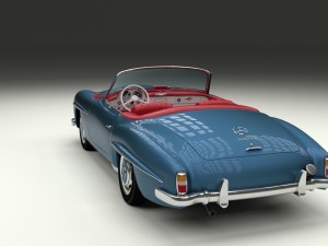 full w interior mercedes 190sl 3D Model