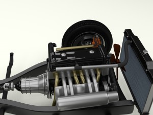 full w interior mercedes 190sl 3D Model