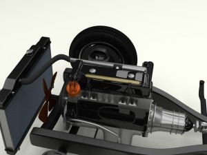 full w interior mercedes 190sl 3D Model