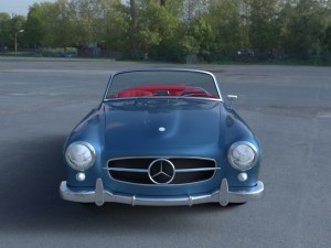 full w interior mercedes 190sl 3D Model