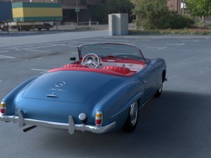 full w interior mercedes 190sl 3D Model