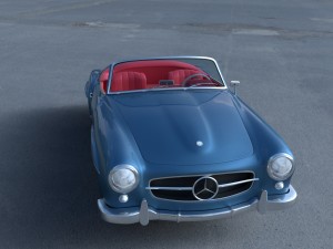 full w interior mercedes 190sl 3D Model