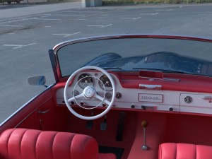 full w interior mercedes 190sl 3D Model
