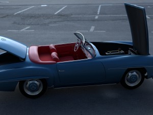 full w interior mercedes 190sl 3D Model