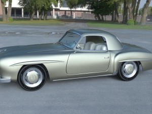 full w interior mercedes 190sl hard top Modelo 3D