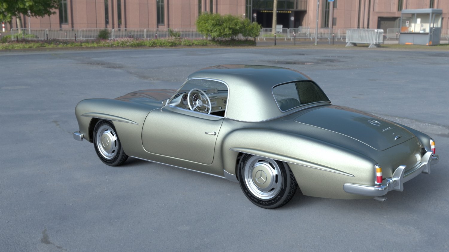 Full W Interior Mercedes 190sl Hard Top 3d Model In Sport Cars 3dexport