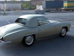 full w interior mercedes 190sl hard top Modelo 3D