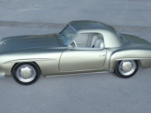 full w interior mercedes 190sl hard top 3D Model