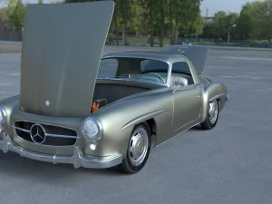 full w interior mercedes 190sl hard top 3D Model