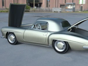 full w interior mercedes 190sl hard top 3D Model