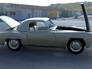 full w interior mercedes 190sl hard top Modelo 3D