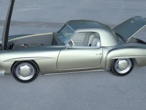 full w interior mercedes 190sl hard top 3D Model