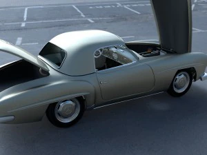 full w interior mercedes 190sl hard top 3D Model