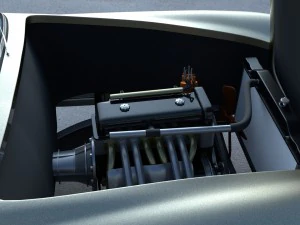 full w interior mercedes 190sl hard top 3D Model
