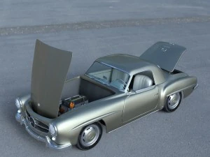 full w interior mercedes 190sl hard top 3D Model