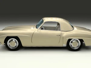 full w interior mercedes 190sl hard top 3D Model