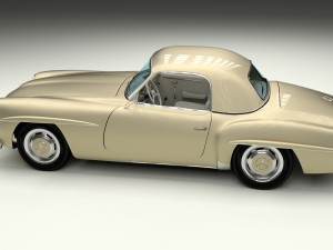 full w interior mercedes 190sl hard top Modelo 3D