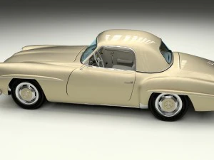 full w interior mercedes 190sl hard top 3D Model
