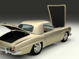full w interior mercedes 190sl hard top Modelo 3D