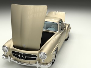 full w interior mercedes 190sl hard top Modelo 3D