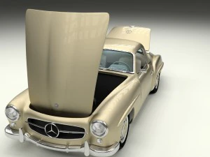 full w interior mercedes 190sl hard top 3D Model