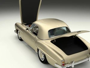 full w interior mercedes 190sl hard top 3D Model