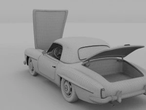 full w interior mercedes 190sl hard top 3D Model