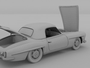 full w interior mercedes 190sl hard top Modelo 3D
