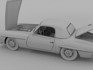 full w interior mercedes 190sl hard top Modelo 3D