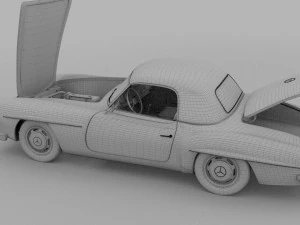 full w interior mercedes 190sl hard top 3D Model