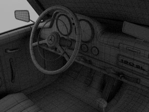 full w interior mercedes 190sl hard top 3D Model