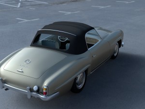 full w interior mercedes 190sl soft top Modelo 3D