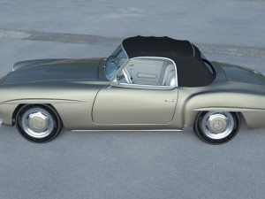full w interior mercedes 190sl soft top Modelo 3D