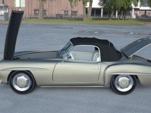 full w interior mercedes 190sl soft top Modelo 3D