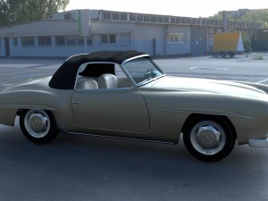 full w interior mercedes 190sl soft top Modelo 3D