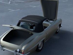 full w interior mercedes 190sl soft top Modelo 3D