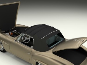 full w interior mercedes 190sl soft top Modelo 3D
