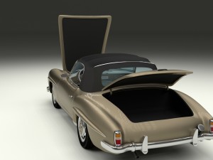 full w interior mercedes 190sl soft top Modelo 3D