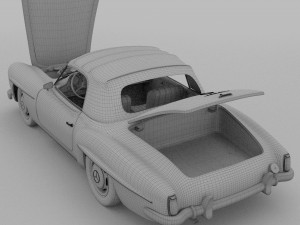 full w interior mercedes 190sl soft top Modelo 3D