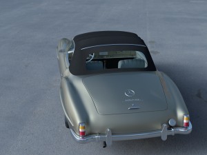full w interior mercedes 190sl soft top Modelo 3D